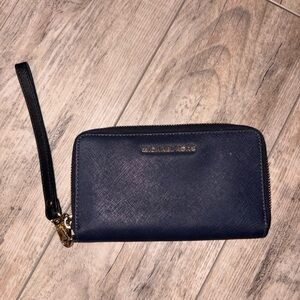 Michael Kors Navy Wristlet Wallet